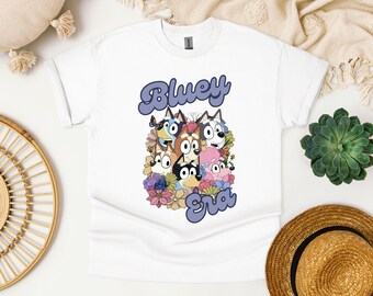 Bluey Era shirt Bluey retro top Dog shirt spring t shirt bluey family shirt character themed tops from kids mothers day gift for bluey lover