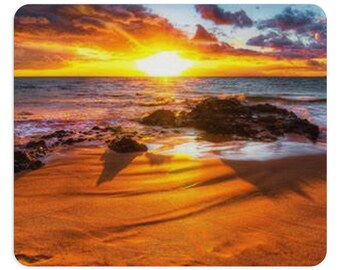 Beach Sunset Themed Mouse Pad