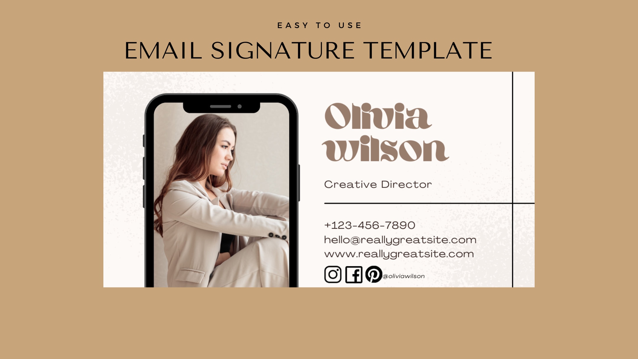 Download Simple Signature Email Signature Template, Instant Download, Simple, Customizable - Etsy