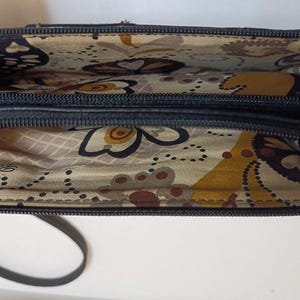 Brighton Braun Croc Geprägte Leder Crossbody Geldbörse Geldbörse Geldbörse Vintage Bild 9