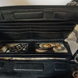 Brighton Braun Croc Geprägte Leder Crossbody Geldbörse Geldbörse Geldbörse Vintage Bild 7