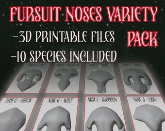 Fursuit Noses Variety Pack VOL 1 - 3D druckbare Dateien