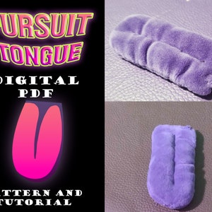 Fursuit Tongue Pattern Template PDF