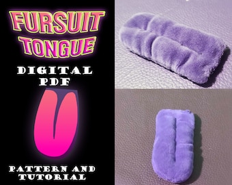 Fursuit Tongue Pattern Template PDF