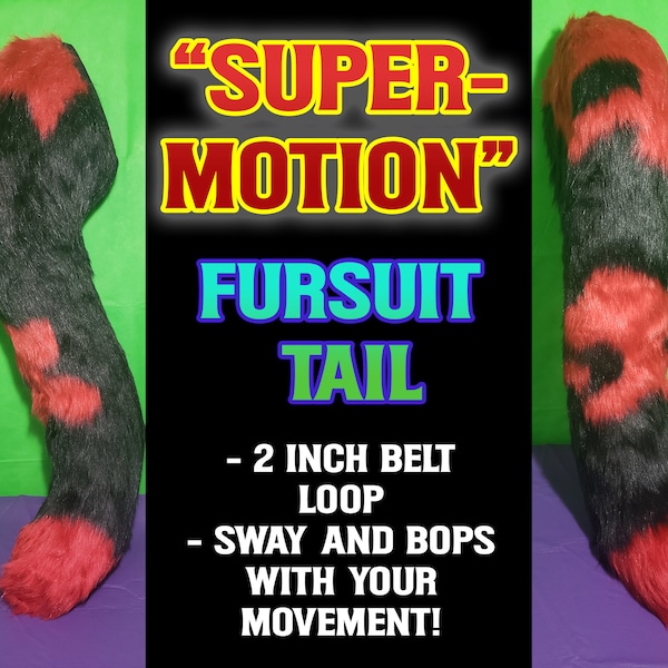 SUPER-MOTION Fursuit Tail w/ Belt Loop