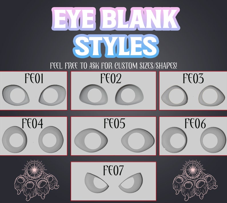 Fursuit follow-me Eyes Mesh Included 3D Printed - Etsy