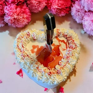 Stabbed Through the Heart Cake Purse