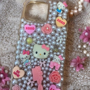 Kawaii Kitty Bedazzled Iphone Case