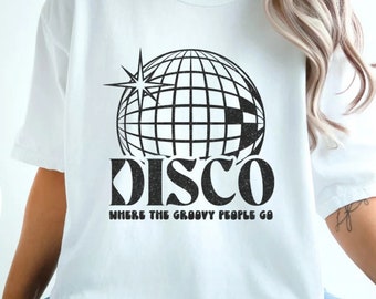 Distressed Retro Disco Digital Design / PNG