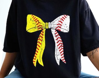 Distressed Split Bow Baseball/Softball Digital Design / PNG