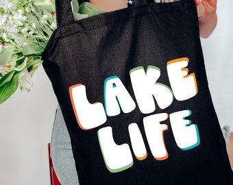 Lake Life white colorful Digital Design / PNG