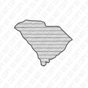Diseño digital bordado de Carolina del Sur / PNG