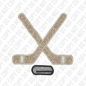 Patch Glitter Hockey Digital Design / PNG
