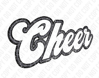 Vintage Distressed Cheer Digitales Design / PNG