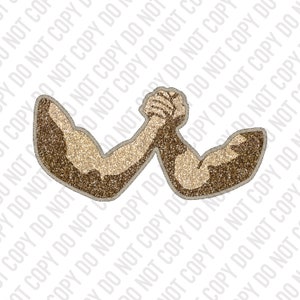 Patch Glitter Wrestling Digital Design / PNG