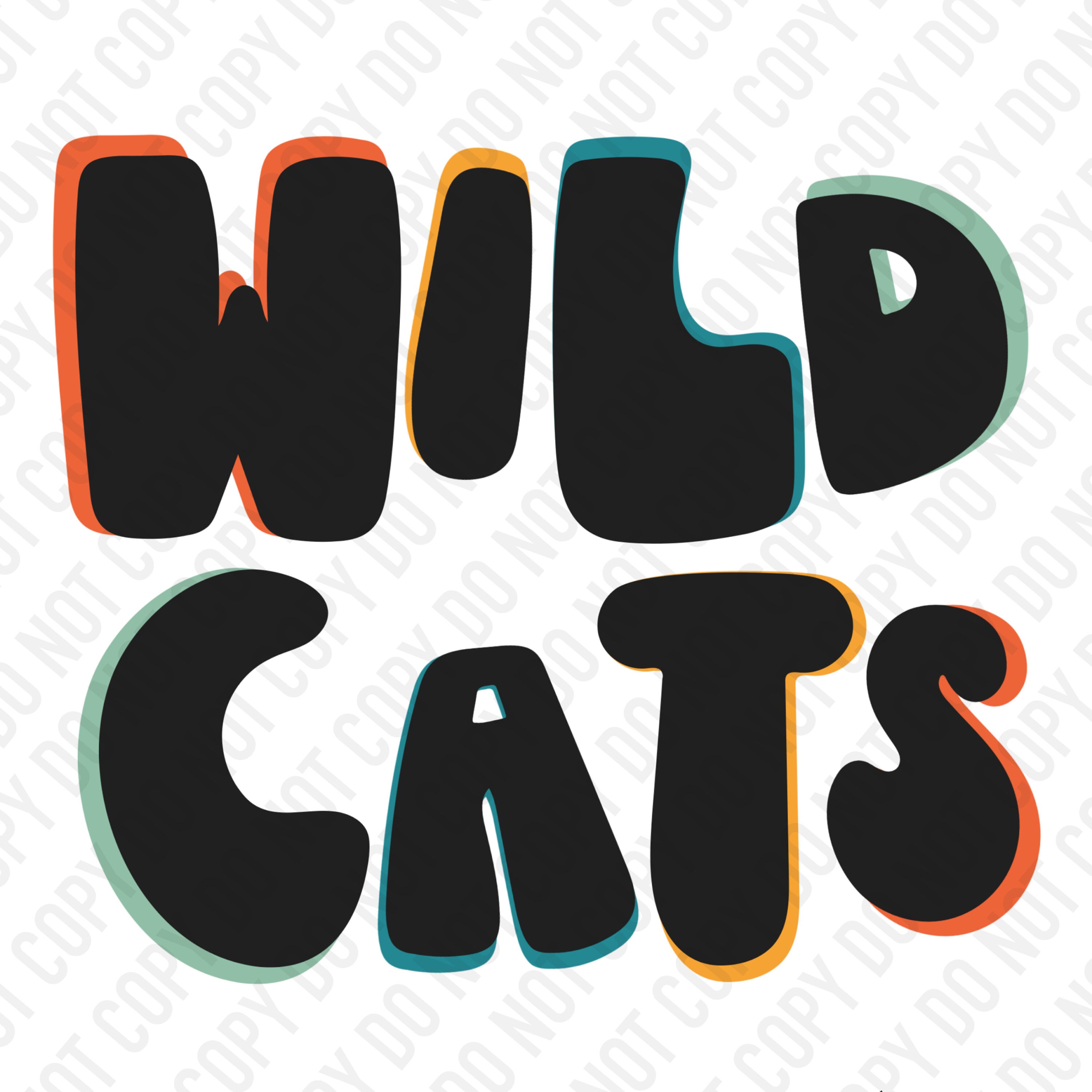 Colorful Wildcats Digital Design / PNG - Etsy