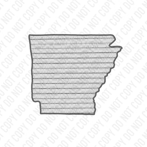 Embroidered Arkansas Digital Design / PNG