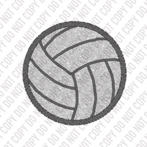 Patch Glitter Volleyball Digital Design / PNG