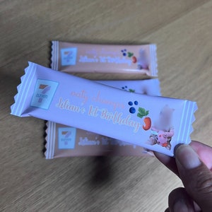 6 Barres pour bébé Oaty Chomps 100% personnalisées sur votre thème pour les anniversaires, fêtes, shower de bébé, remerciements