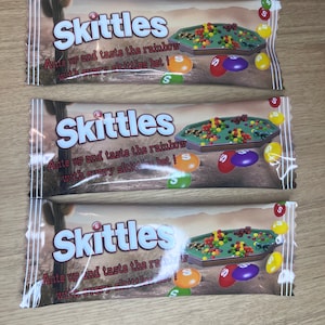 Bonbons Skittles 100% personnalisés sur votre thème pour les anniversaires, fêtes, shower de bébé, remerciements et entreprises