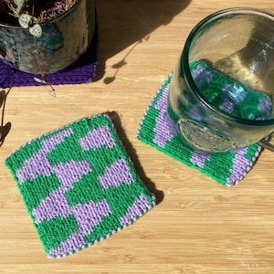 Handknit Wave Coasters