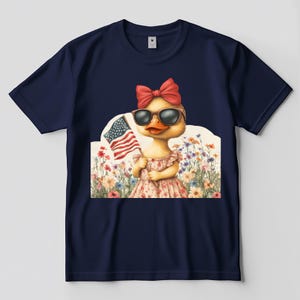 Funny 4th of July Duck Shirt, Patriotic Goose Tee, USA Flag T-Shirt, American Animal Shirt, Independence Day Gift for Him Her ASV603-07