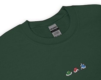 Retro Mario Shells Sweatshirt – Embroidered Classic Gamer Gift Sweater