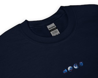 Retro Sonic Sweater - Besticktes, subtiles, klassisches Gamer-Geschenk-Sweatshirt