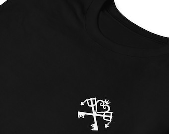 Kingdom Hearts Keyblade T-Shirt – Embroidered Heart Crown Subtle Gamer Gift Tee