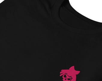 Cyberpunk 2077 Mox T-Shirt – Embroidered Pink Mox Symbol Subtle Futuristic Gamer Gift Tee