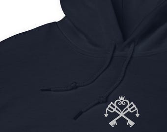 Kingdom Hearts Keyblade Hoodie – Embroidered Heart Crown Gamer Gift Sweatshirt