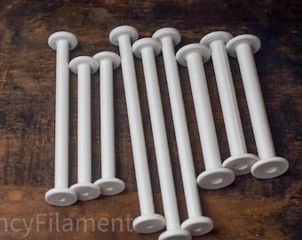10 Custom 4 ", 5 ", 6 ""Weben Schiffchen Bobbins - Weiß, Grau."