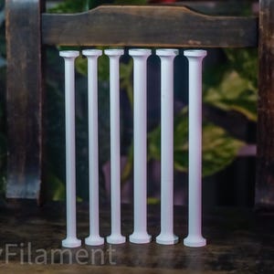 10 Custom 6 Inch Super Silm Weaving Shuttle Bobbins - White, Gray