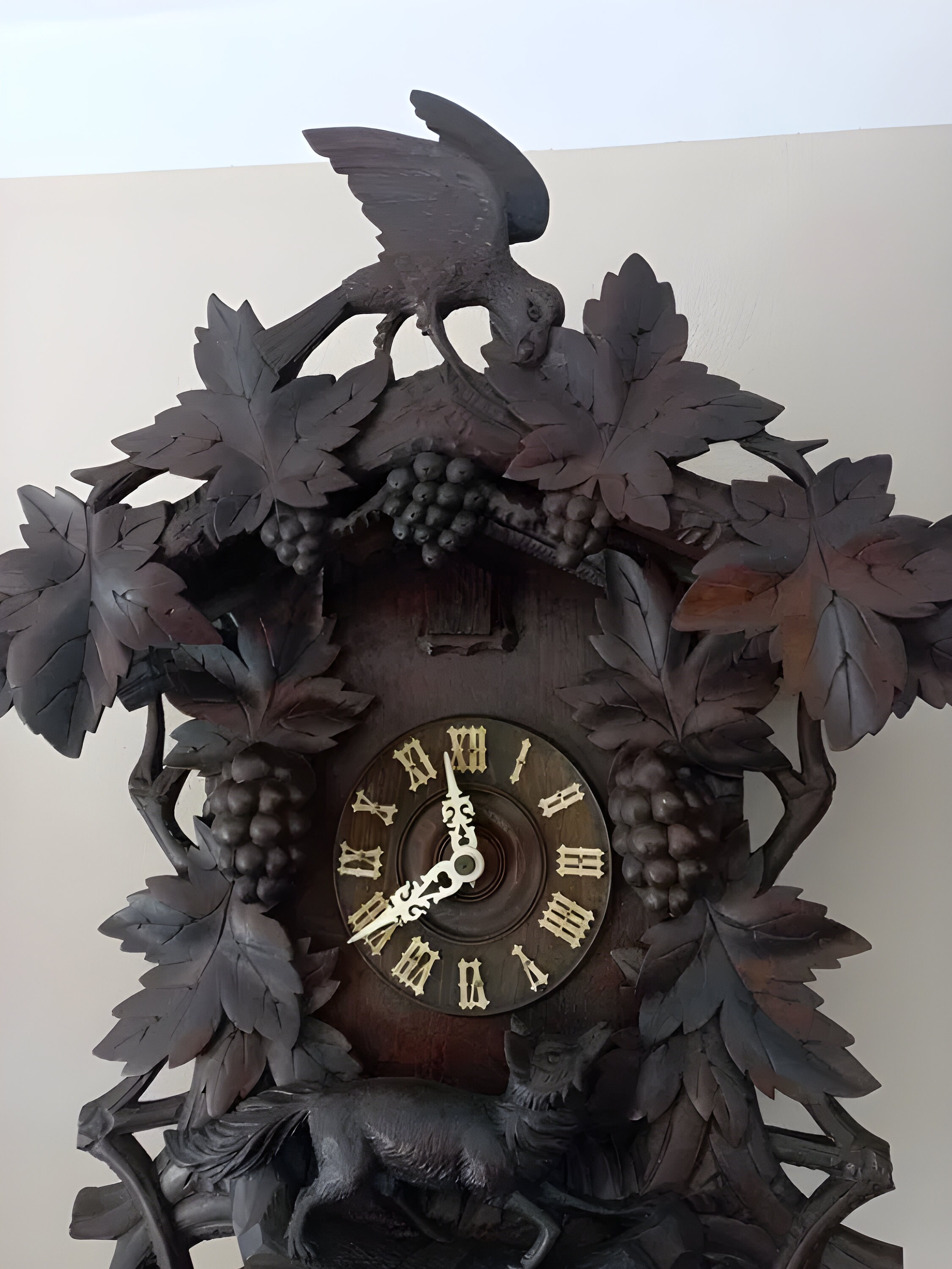 Antique Cuckoo Clock, Vintage Coo Coo Clock, Wall Clock, Pendulum Clock