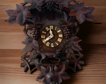 Antique Cuckoo Clock, Vintage Coo Coo Clock, Wall Clock, Pendulum Clock