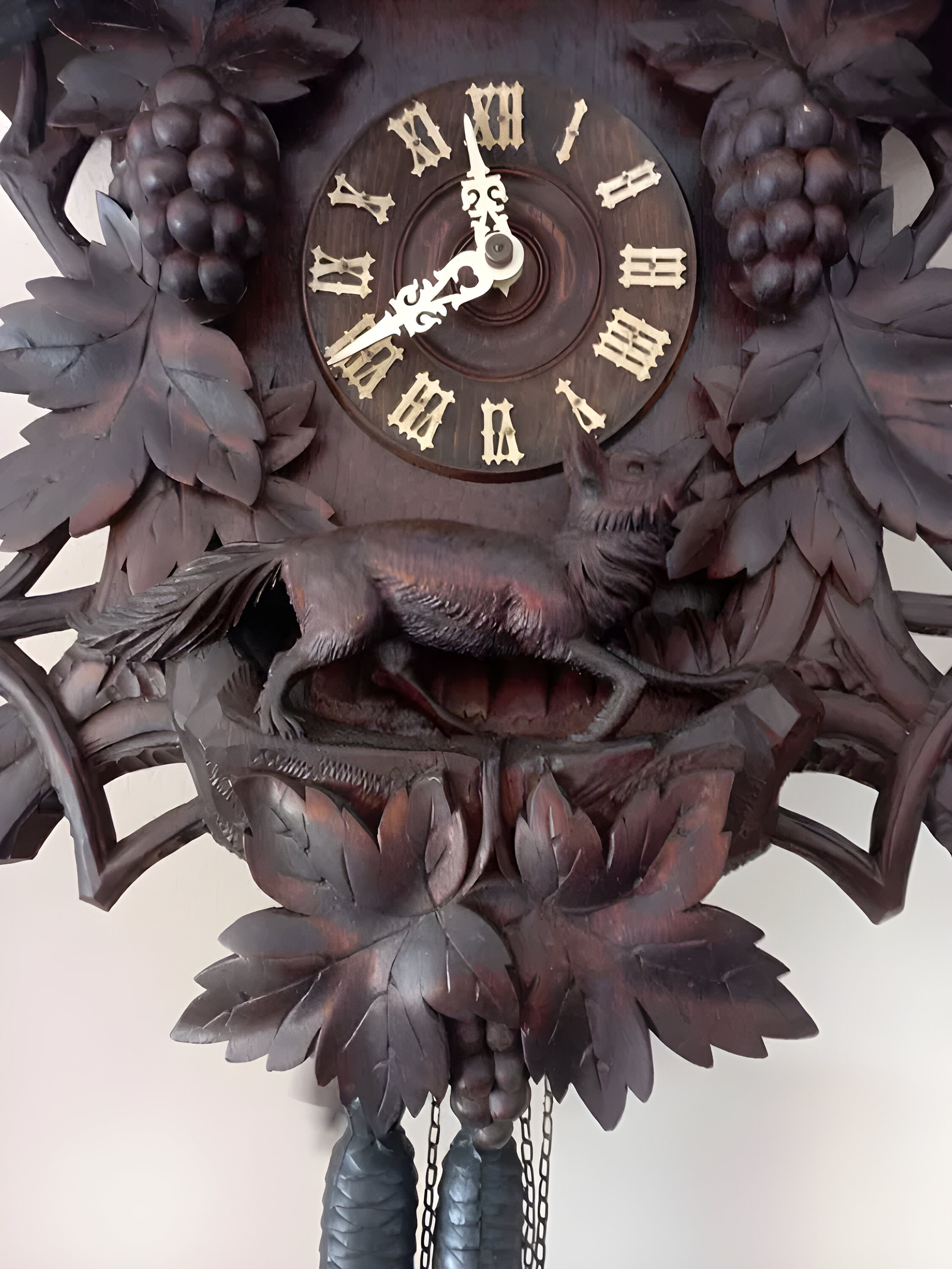 Antique Cuckoo Clock, Vintage Coo Coo Clock, Wall Clock, Pendulum Clock