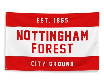 Bandera de fútbol Nottingham Forest FC / Premier League / City Ground / Bosque