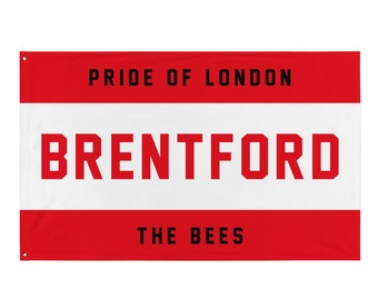 Bandera de fútbol del Brentford FC / Las abejas / Orgullo de Londres / Premier League / Ivan Toney