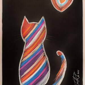 Chat avec coeur
