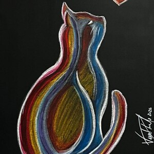 Chat avec coeur