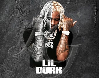 Lil Durk Graphic T-Shirt Design PNG (Instant Download)
