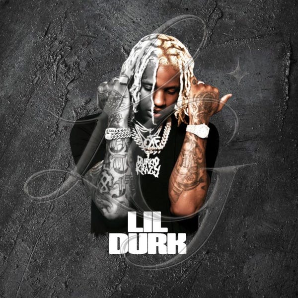 Lil Durk Graphic T-Shirt Design PNG (Instant Download)