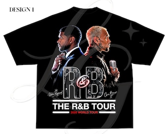 Chris Brown Usher R&B Concert Graphic Oversized T-Shirt