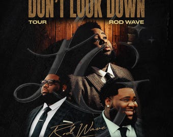 Rod Wave Don’t Look Down Tour Graphic T-Shirt Design (PNG Instant Download)