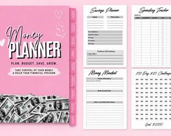 Money Planner | Budget Planner | Savings Challenge Printable | Digital Download