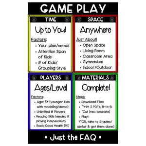 Movement Cards for Kids – Rogue Robot Game - Printable Kit – Yoga Brain Break Games – PE Physical Education Gym Activity - Home School Class Behavior Management Game, Robots Board Games for Kids, Gym Directions Game Exercises, Escape Room Printables