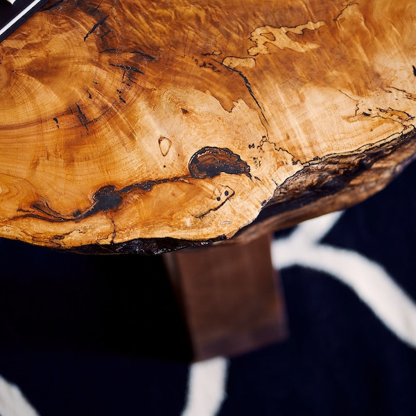 One-of-a-kind Live Edge 140 Year Old Spalted Maple Coffee Table