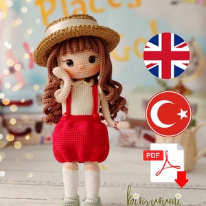 Bahar doll Amigurumi English crochet pattern pdf