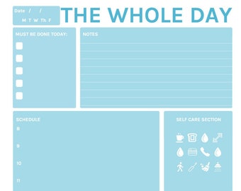 GoodNotes Daily Planner ADHD Template- blue