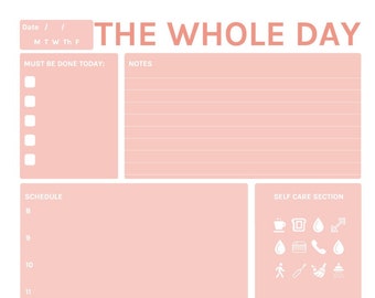 GoodNotes Daily Planner ADHD Template- pink